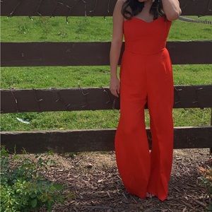 Leith Red strapless Jumpsuit